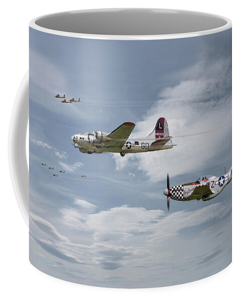 Aircraft Coffee Mug featuring the digital art The Good Shepherd by Pat Speirs
