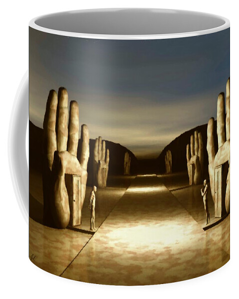 Great Divide Coffee Mug featuring the digital art The Great Divide by John Alexander