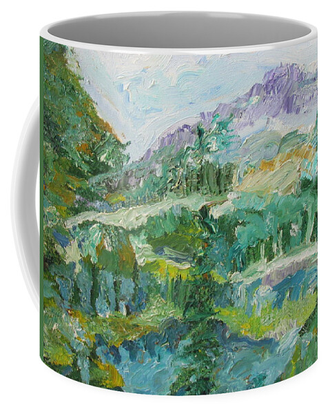 Alaska Coffee Mug featuring the painting The Great Land by Shea Holliman