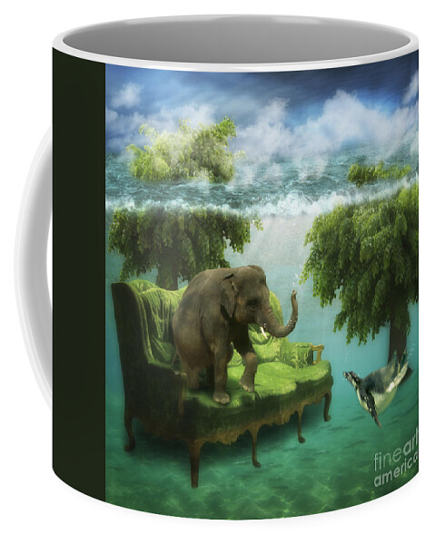Animal Coffee Mug featuring the photograph The green room by Martine Roch