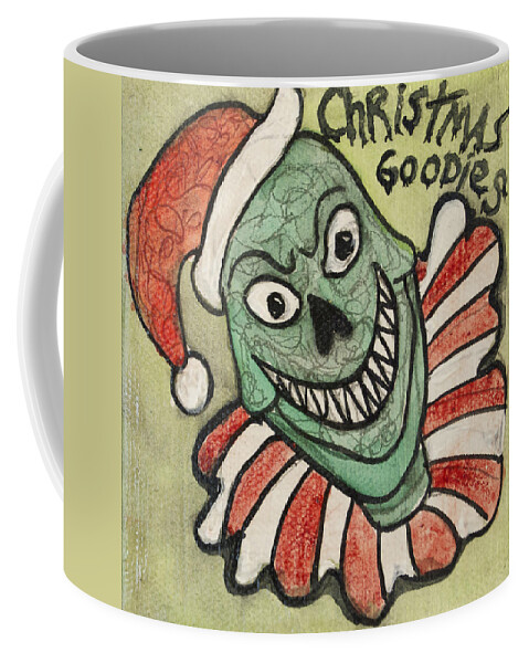 Grinch Coffee Mug featuring the painting The Grinch as Tillie by Patricia Arroyo