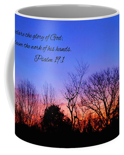 Sunrise Coffee Mug featuring the photograph The Heavens Declare by Cricket Hackmann