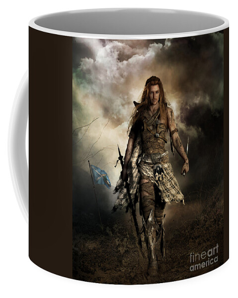 The Highlander Coffee Mug featuring the digital art The Highlander by Shanina Conway