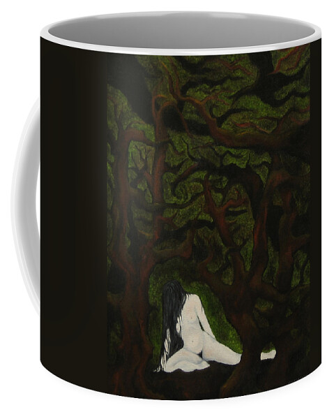 Darkness Coffee Mug featuring the painting The Hunter is Gone by FT McKinstry