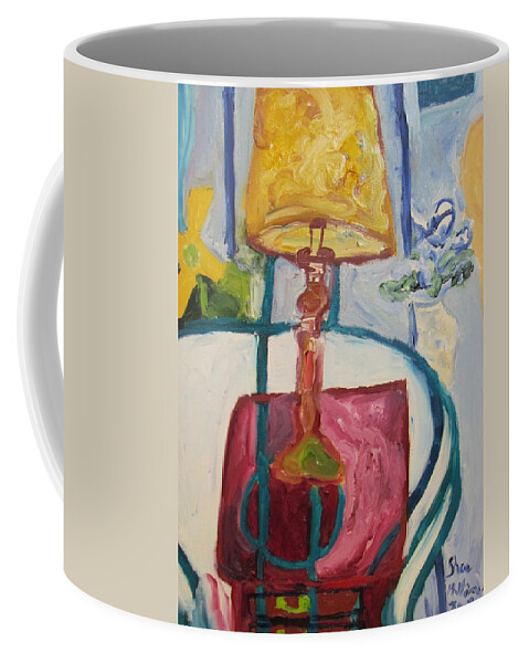Lamp Coffee Mug featuring the painting The Lamp by Shea Holliman