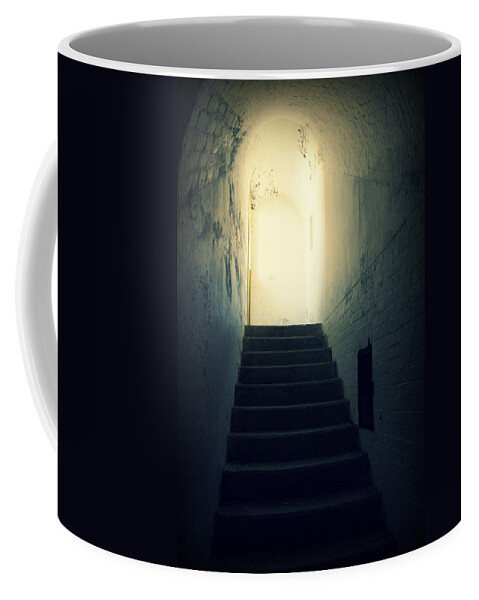 Staircase Coffee Mug featuring the photograph The Light at the Top of the Stairs by Marilyn Wilson