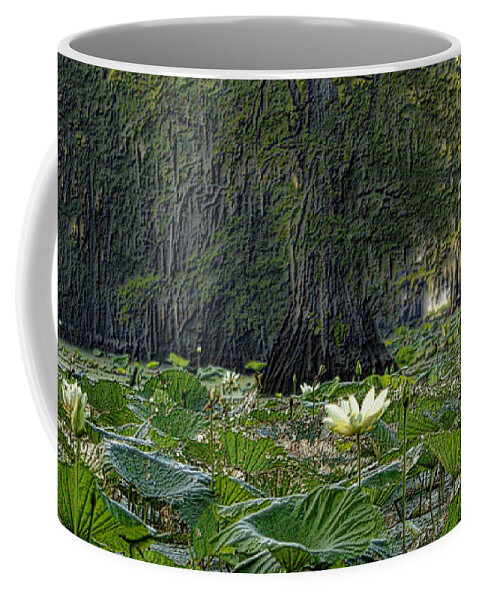 Lily Pond Coffee Mug featuring the photograph The Lily Pond by Nadalyn Larsen