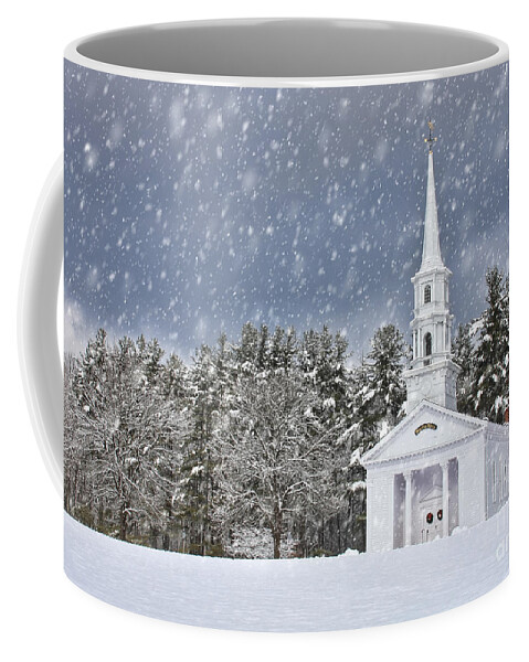 Chapel Coffee Mug featuring the photograph The Little Chapel in Winter by Jayne Carney