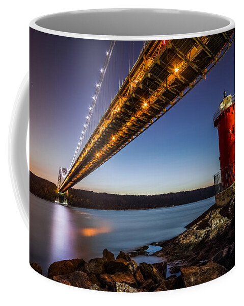 Horizontal Coffee Mug featuring the photograph The Little Red Lighthouse by Mihai Andritoiu