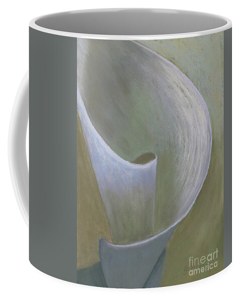 Lily Coffee Mug featuring the pastel The Lone Lily by Ginny Neece