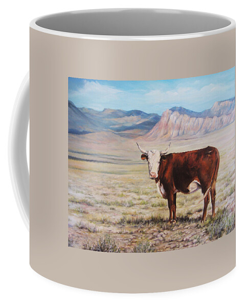 Nature Coffee Mug featuring the painting The Lone Range by Donna Tucker