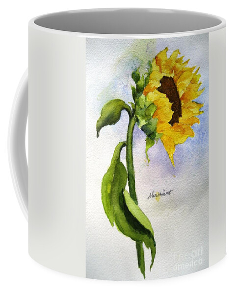 Lone Sunflower Coffee Mug featuring the painting Random Acts of Kindness by Maria Hunt