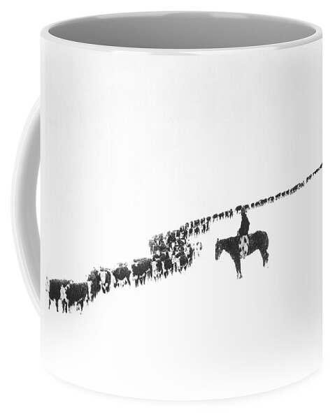 1920s Coffee Mug featuring the photograph The Long Long Line by Underwood Archives Charles Belden