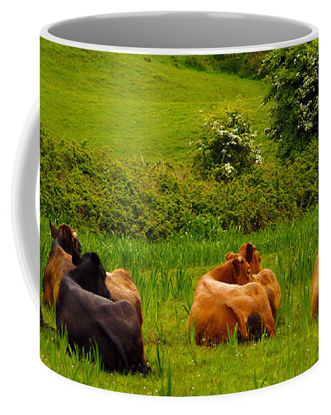 Cow Photography Coffee Mug featuring the photograph The Lookout by Patricia Griffin Brett