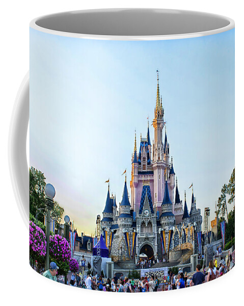 Magic Kingdom Coffee Mug featuring the photograph The Magic Kingdom Castle On A Beautiful Summer Day Horizontal by Thomas Woolworth