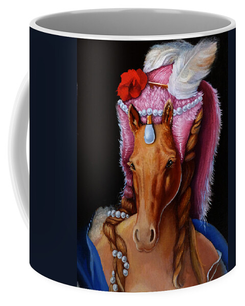 Horse Coffee Mug featuring the painting The Mare As Queen by Catherine Twomey