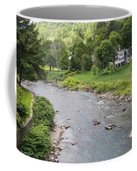 Landscape Coffee Mug featuring the photograph The Meandering Ottauquechee River by John M Bailey