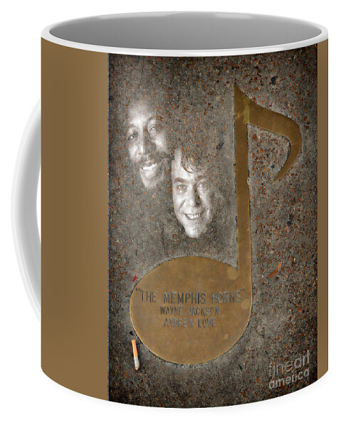Jazz Coffee Mug featuring the photograph The Memphis Horns Note by Donna Greene