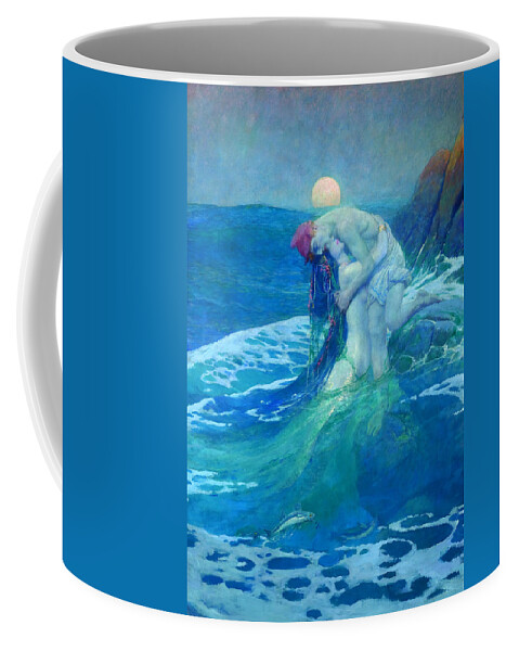 Howard Pyle Coffee Mug featuring the painting The Mermaid by Howard Pyle