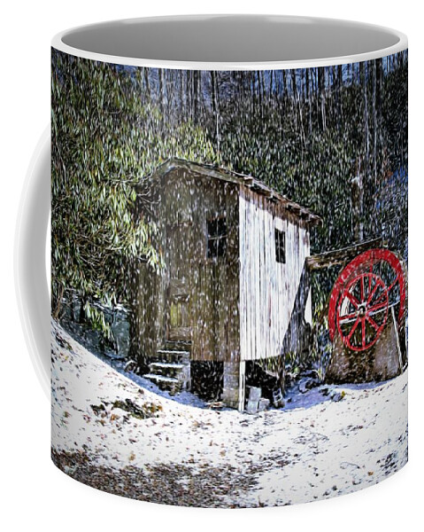 Snow Coffee Mug featuring the photograph The Mill by Bill Howard