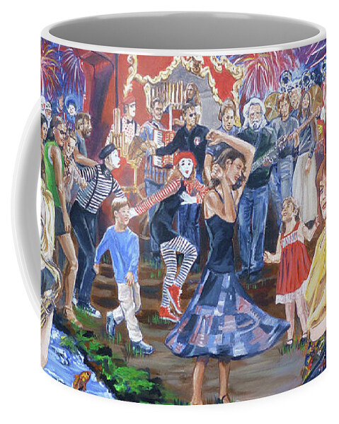 The Grateful Dead Coffee Mug featuring the painting The Music Never Stopped by Bryan Bustard