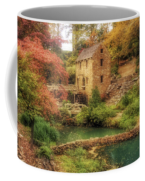 Old Mill Coffee Mug featuring the photograph The Old Mill in Autumn - Arkansas - North Little Rock by Jason Politte