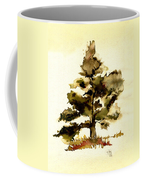 Tree Coffee Mug featuring the painting The Old Oak Tree by Paul Gaj