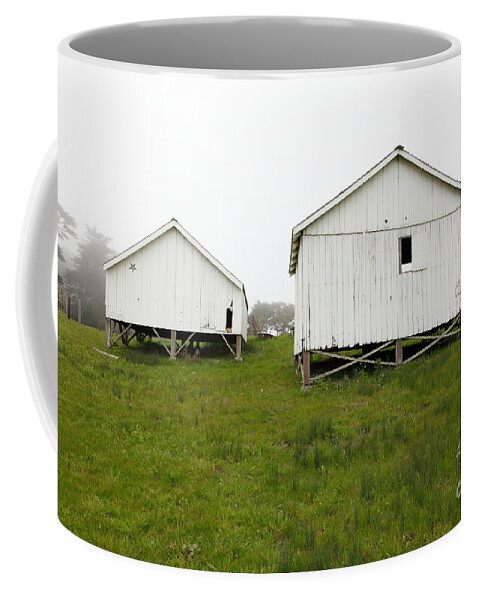 Wingsdomain Coffee Mug featuring the photograph The Old Pierce Point Ranch At Foggy Point Reyes California 5D28140 by Wingsdomain Art and Photography