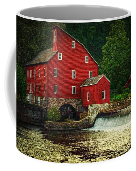 Clinton Coffee Mug featuring the photograph The Old Red Mill by Debra Fedchin