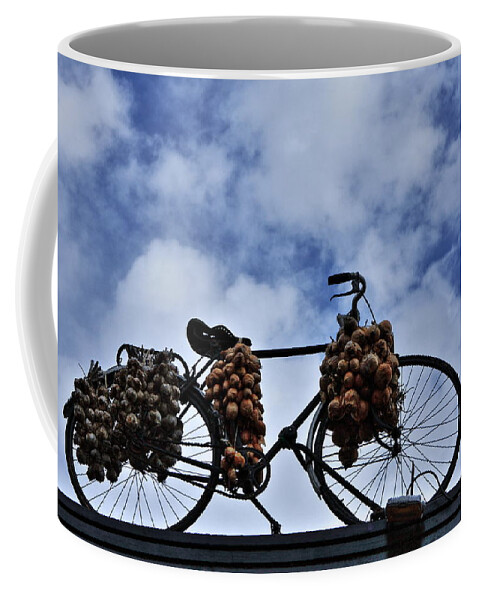 Bicycle Coffee Mug featuring the photograph The Onion Bicycle by Aidan Moran