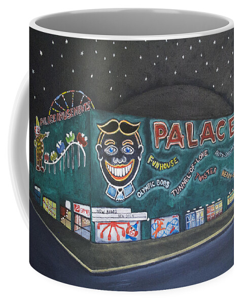 Tillie Coffee Mug featuring the painting The Palace at Night by Patricia Arroyo