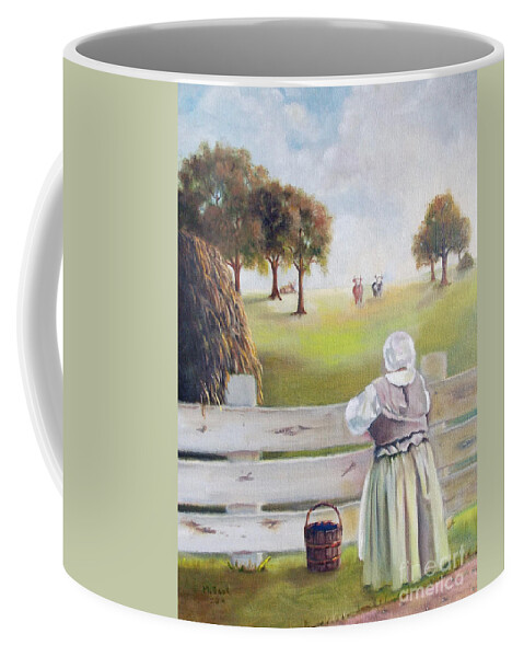 Landscape Coffee Mug featuring the painting The Pasture by Marlene Book