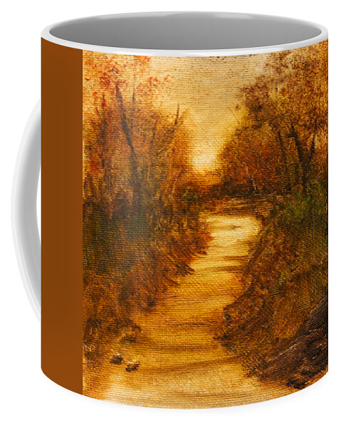 The Path Coffee Mug featuring the painting Landscape - Trees - The Path by Barry Jones