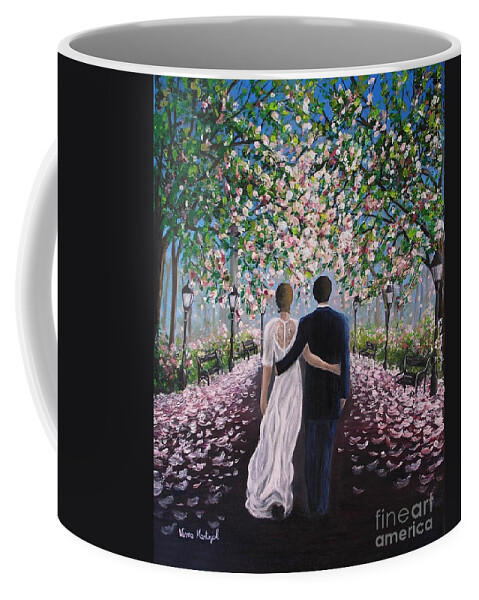 Landscapes Coffee Mug featuring the painting The path of love by Vesna Martinjak