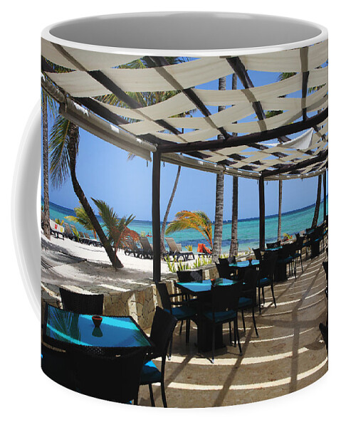 Barcelo Bavaro Beach Resort Coffee Mug featuring the photograph The Perfect Breakfast Spot by Laurie Search
