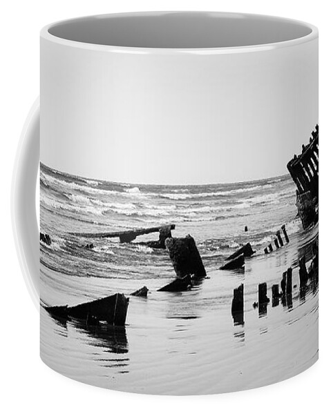 Iredale Coffee Mug featuring the photograph The Peter Iredale by Betty Depee