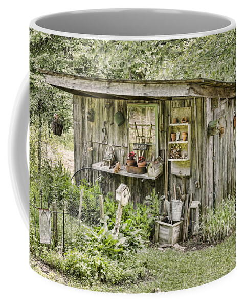 Gardener Coffee Mug featuring the photograph The Potting Shed by Heather Applegate