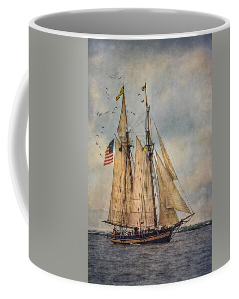 Boats Coffee Mug featuring the digital art The Pride Of Baltimore II by Dale Kincaid