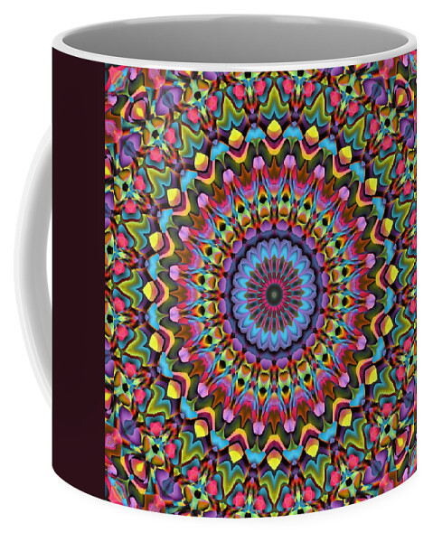 Psychedelic Coffee Mug featuring the digital art The Psychedelic Days by Lyle Hatch