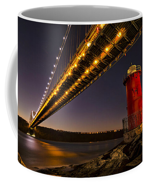 Gwb Coffee Mug featuring the photograph The Red Little Lighthouse by Eduard Moldoveanu