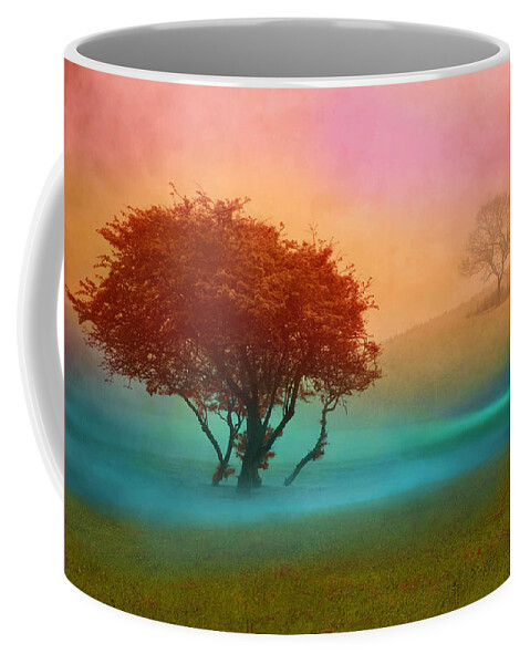 Trees Coffee Mug featuring the digital art The Red Tree by Nina Bradica