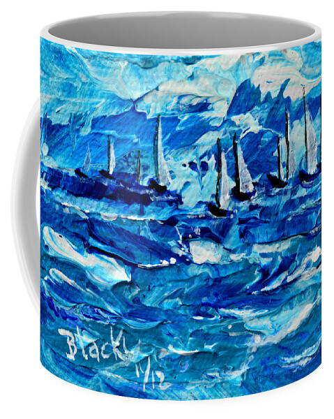 Boats Coffee Mug featuring the photograph The Regatta by Donna Blackhall