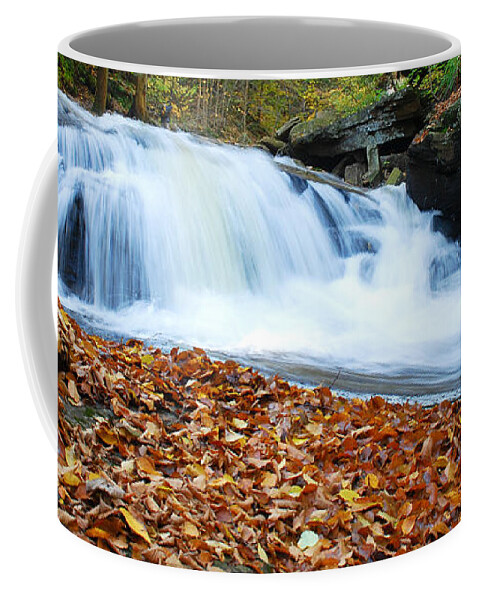 Waterfalls Coffee Mug featuring the photograph The Rushing Waterfall by Crystal Wightman