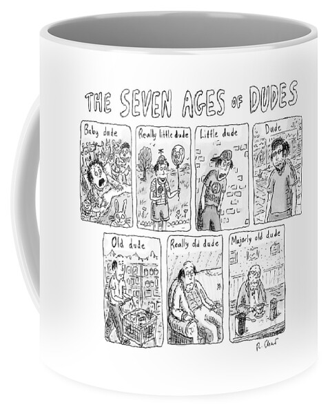 The Seven Ages Of Dudes - Progression Of Dudes Coffee Mug