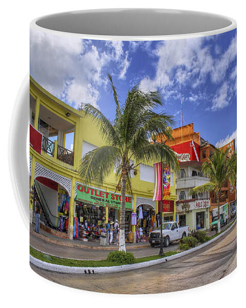 Cozumel Coffee Mug featuring the photograph The Shops of Cozumel by Jason Politte