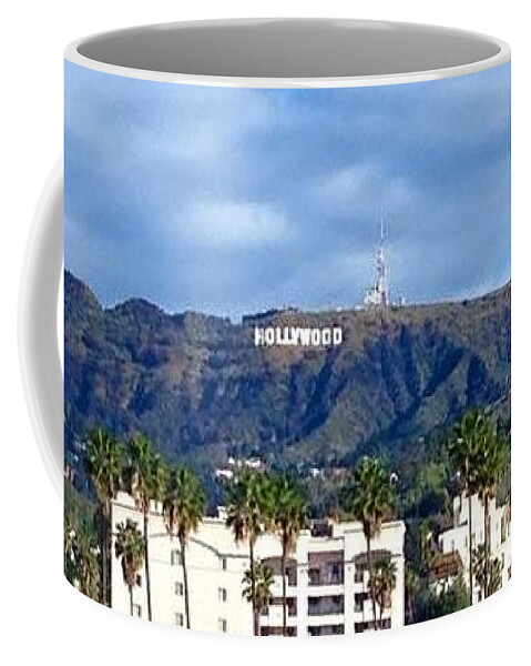 Hollywood Coffee Mug featuring the photograph The Sign by Denise Railey