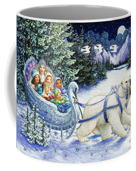 Christmas Coffee Mug featuring the painting The Snow Queen by Lynn Bywaters