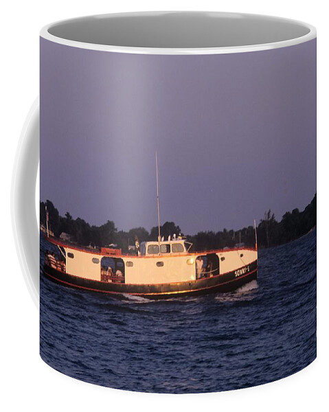 Sonny S Coffee Mug featuring the photograph The sonny S on it Way to Put-in-bay by John Harmon