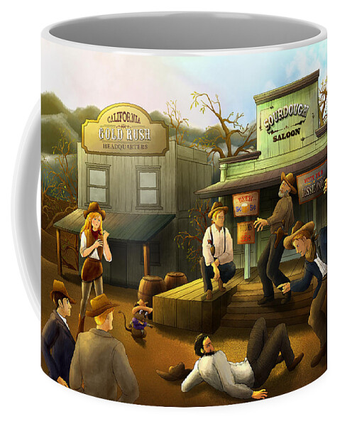  Fantasy Coffee Mug featuring the painting The Sourdough Saloon by Reynold Jay