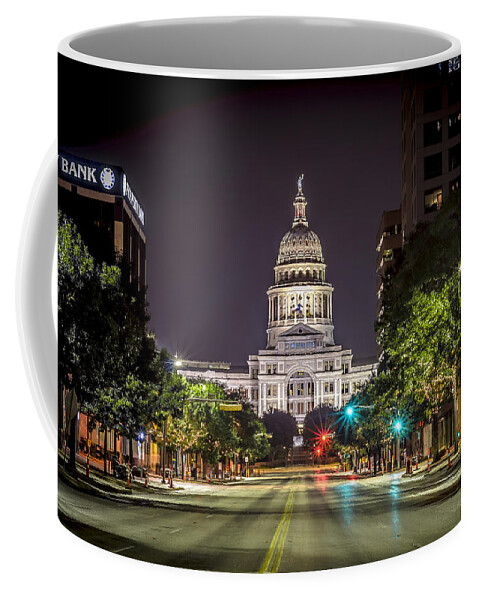 Austin Coffee Mug featuring the photograph The Texas Capitol Building by David Morefield